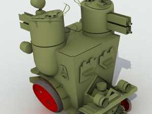 le ne nec funny box car for paper model 3D-Modell