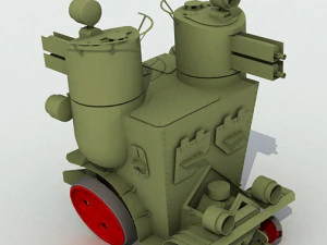 le ne nec funny box car for paper model 3D Model