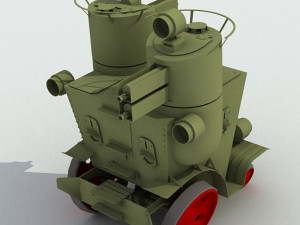 le ne nec funny box car for paper model 3D-Modell