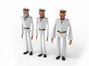 character soldiers low poly 3D Model