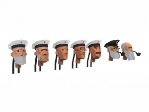 character soldiers low poly 3D Model