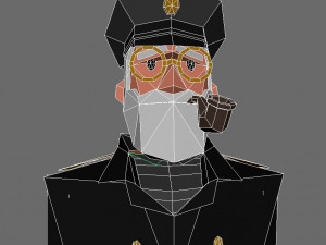 character soldiers low poly 3D Model