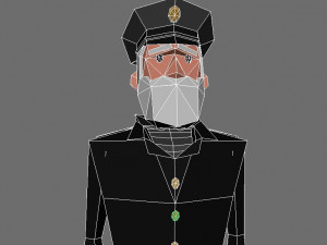 character soldiers low poly 3D मॉडल