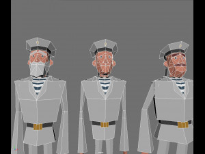 character soldiers low poly 3D मॉडल