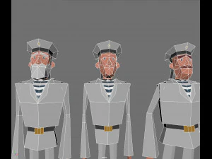 character soldiers low poly 3D Model