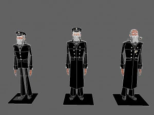 character soldiers low poly 3D Model