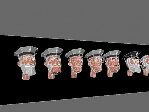 character soldiers low poly 3D मॉडल