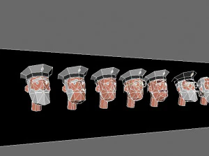character soldiers low poly 3D Model