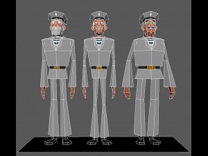 character soldiers low poly 3D मॉडल