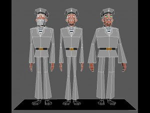 character soldiers low poly 3D Model