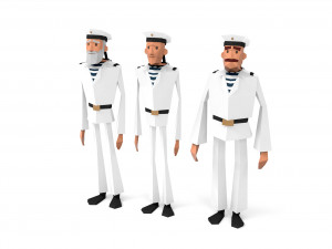 character soldiers low poly 3D मॉडल