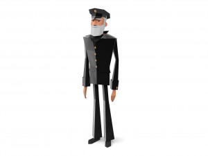 character soldiers low poly 3D मॉडल