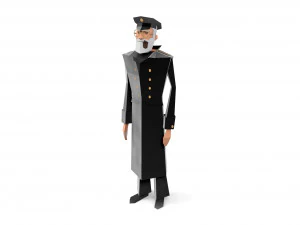 character soldiers low poly 3D Model