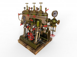 marine steam machine Modèle 3D