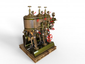 marine steam machine Model 3D