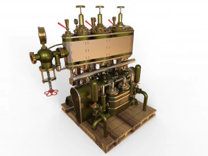 marine steam machine 3D Model