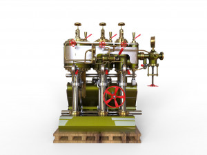 marine steam machine Model 3D