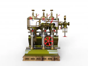 marine steam machine 3D Model