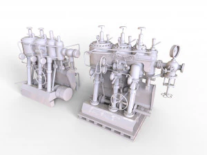 marine steam machine 3D Model