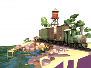 steam locomotive 3D Model