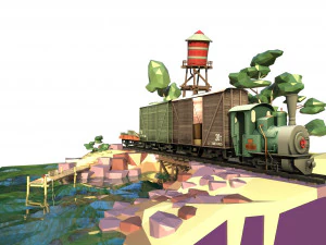 locomotiva a vapor Modelo 3D