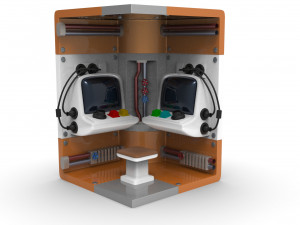 spacecraft interior asset low-poly 3D Model