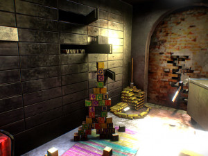 Game interior ruin storage low-poly 3Dモデル