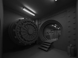 Game interior ruin storage low-poly 3D Model
