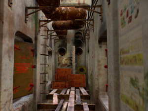 Game interior ruin storage low-poly 3Dモデル