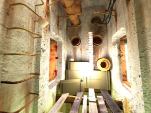 Game interior ruin storage low-poly 3D Model