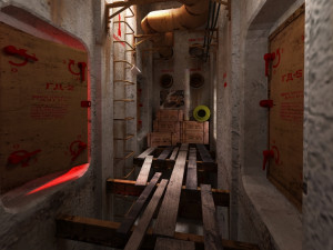Game interior ruin storage low-poly 3Dモデル