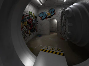 Game interior ruin storage low-poly 3D Model