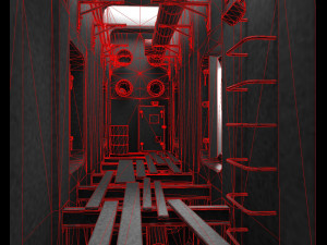 Game interior ruin storage low-poly 3Dモデル
