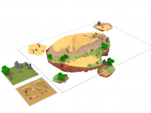 barchan lowpoly low-poly Model 3D