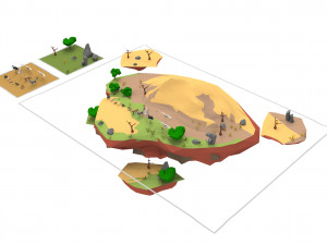 barchan lowpoly low-poly Model 3D