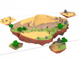 barchan lowpoly low-poly Model 3D