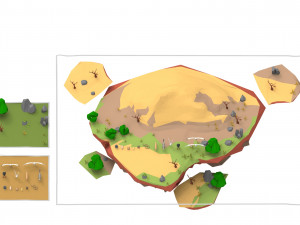 barchan lowpoly low-poly Model 3D