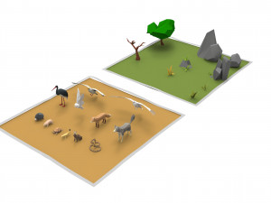 barchan lowpoly low-poly Model 3D