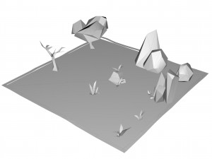 barchan lowpoly low-poly Model 3D