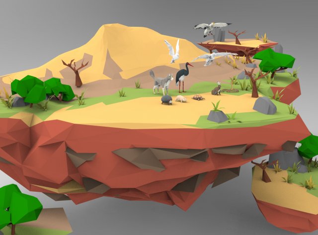 barchan lowpoly low-poly Model 3D .c4d .max .obj .3ds .fbx .stl .blend 