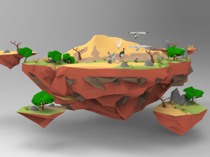 barchan lowpoly low-poly Model 3D