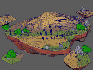 barchan lowpoly low-poly Model 3D