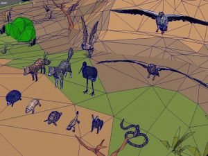 barchan lowpoly low-poly Model 3D
