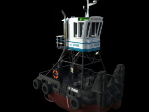 truckable push boat Modello 3D