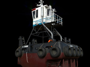 truckable push boat Modello 3D