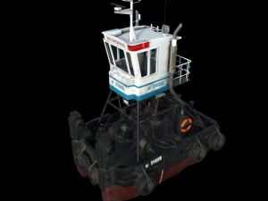 truckable push boat Modello 3D