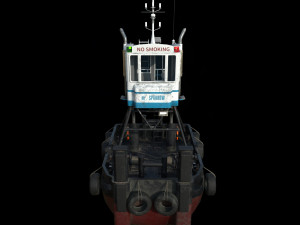 truckable push boat Modello 3D