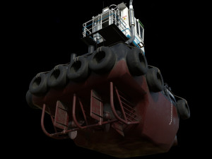 truckable push boat Modello 3D