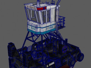 truckable push boat Modello 3D