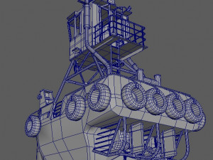 truckable push boat Modello 3D